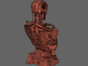 terminator t-800 torso bust for 3d printing 3D Print Model