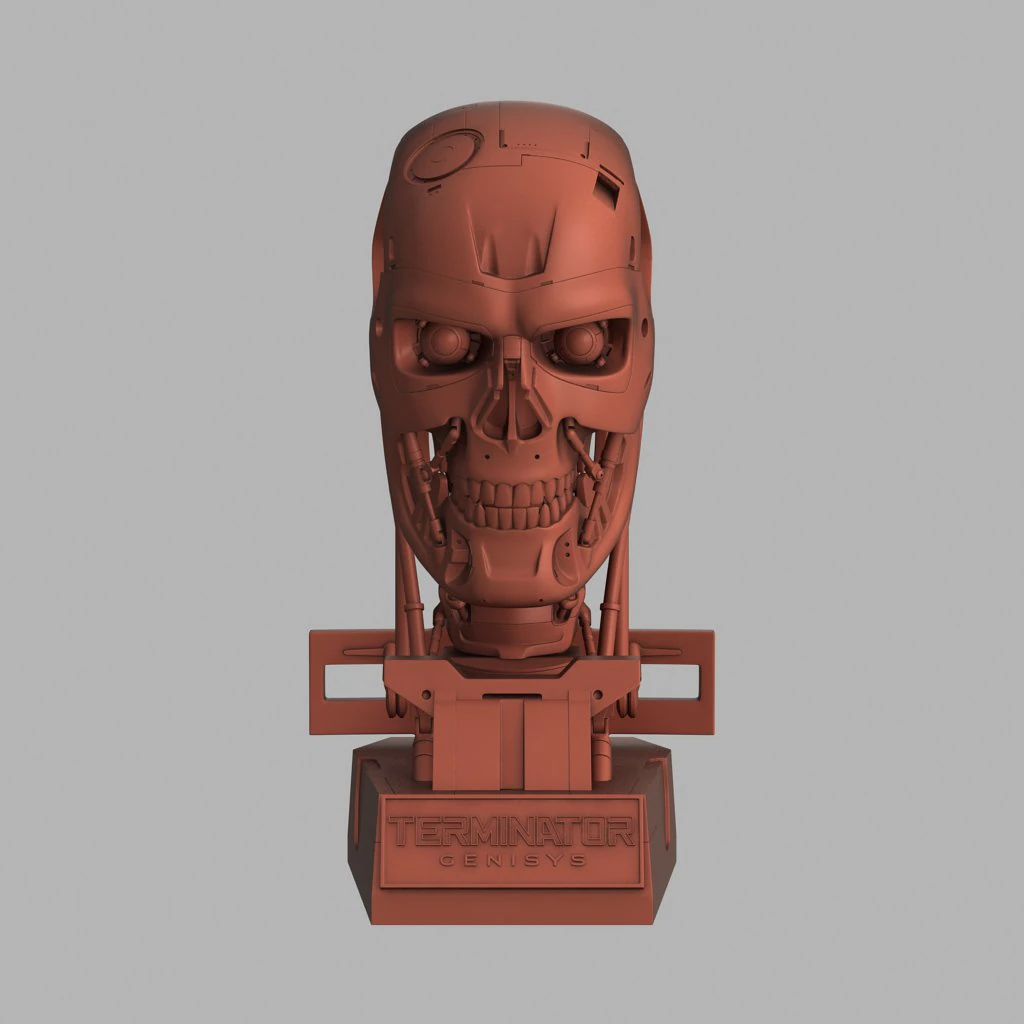 terminator genisys t-800 skull bust for 3d printing 3D Print Model .c4d .max .obj .3ds .fbx .stl .blend