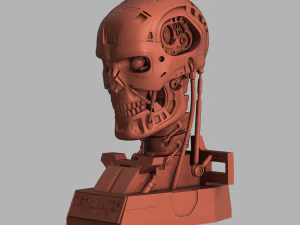 terminator genisys t-800 skull bust for 3d printing 3D Print Model