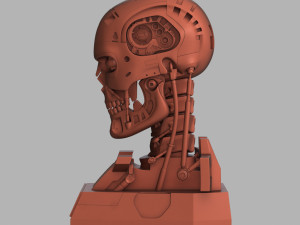 terminator genisys t-800 skull bust for 3d printing 3D Принт Модель