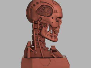 terminator genisys t-800 skull bust for 3d printing 3D Print Model