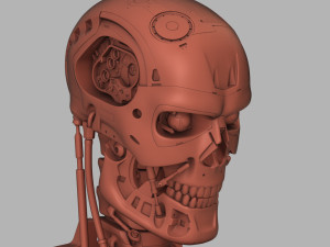 terminator genisys t-800 skull bust for 3d printing 3D Принт Модель
