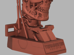 terminator genisys t-800 skull bust for 3d printing 3D Принт Модель