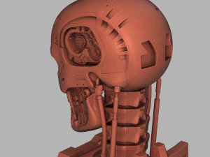 terminator genisys t-800 skull bust for 3d printing 3D Print Model