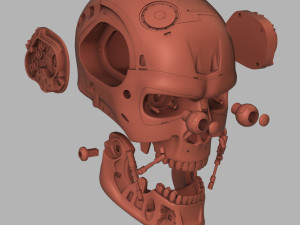terminator genisys t-800 skull bust for 3d printing 3D Принт Модель