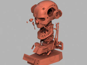 terminator genisys t-800 skull bust for 3d printing 3D Print Model