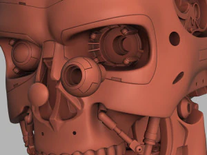 terminator genisys t-800 skull bust for 3d printing 3D Print Model