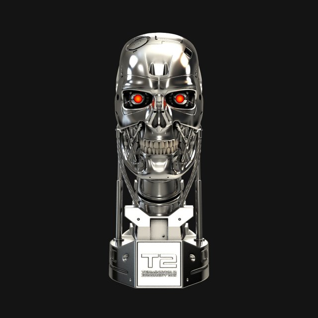 terminator t-800 skull bust v2 Modello di stampa 3D .c4d .max .obj .3ds .fbx .stl .blend 