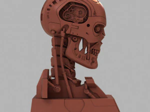 Terminator t-800 genisys skull bust v2 3D Print Model