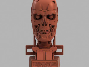 Terminator t-800 genisys skull bust v2 3D Принт Модель