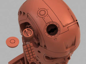 Terminator t-800 genisys skull bust v2 3D Print Model