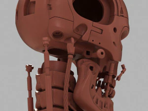 Terminator t-800 genisys skull bust v2 3D Print Model