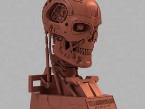 Terminator t-800 genisys skull bust v2 3D Print Model