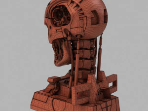 Terminator t-800 genisys skull bust v2 3D Print Model