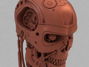 Terminator t-800 genisys skull bust v2 3D Print Model