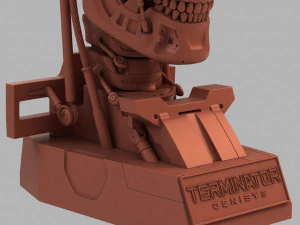 Terminator t-800 genisys skull bust v2 3D Print Model