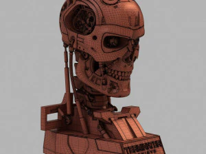 Terminator t-800 genisys skull bust v2 3D Print Model