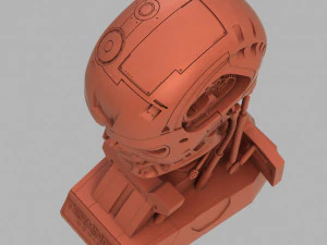 Terminator t-800 genisys skull bust v2 3D Print Model
