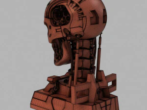 Terminator t-800 genisys skull bust v2 3D Print Model