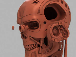 Terminator t-800 genisys skull bust v2 3D Print Model