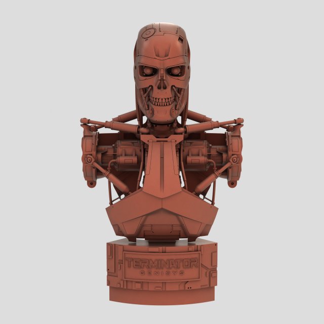 terminator genisys t-800 bust 3D प्रिंट मॉडल .c4d .max .obj .3ds .fbx .stl .blend 