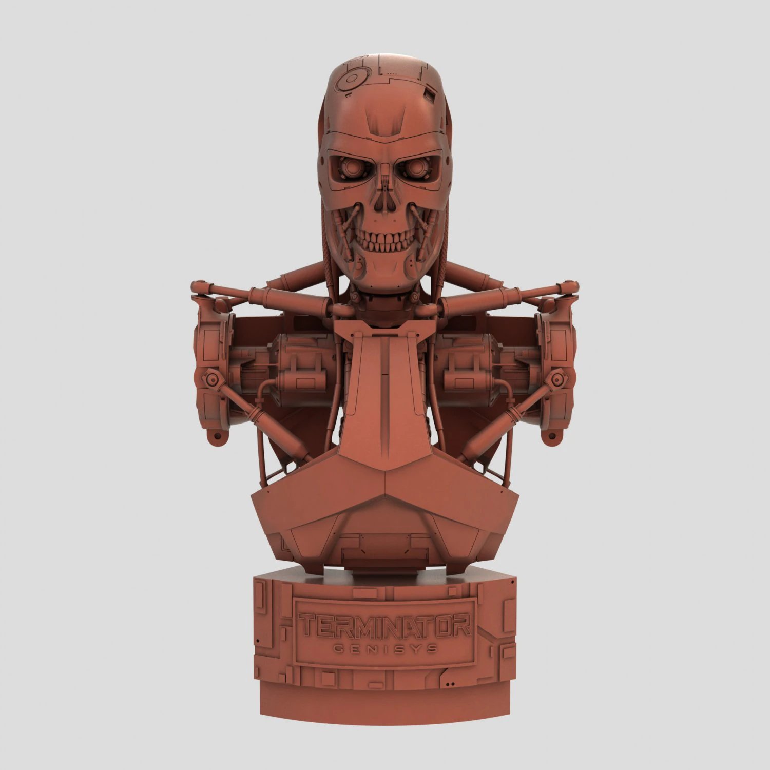 terminator genisys t-800 bust 3D Print Model .c4d .max .obj .3ds .fbx .stl .blend