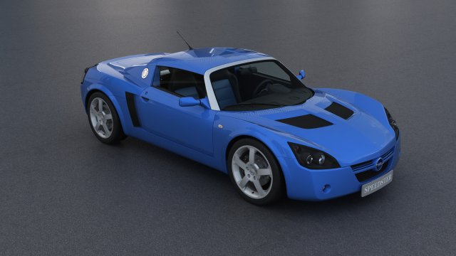 Opel Speedster 3D Model .c4d .max .obj .3ds .fbx .stl .blend 