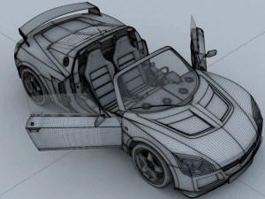 Opel Speedster Tuning 3D Model