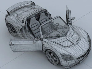 Opel Speedster Tuning 3D Model
