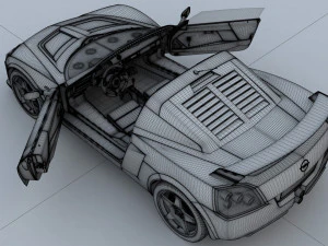 Opel Speedster Tuning 3D Model