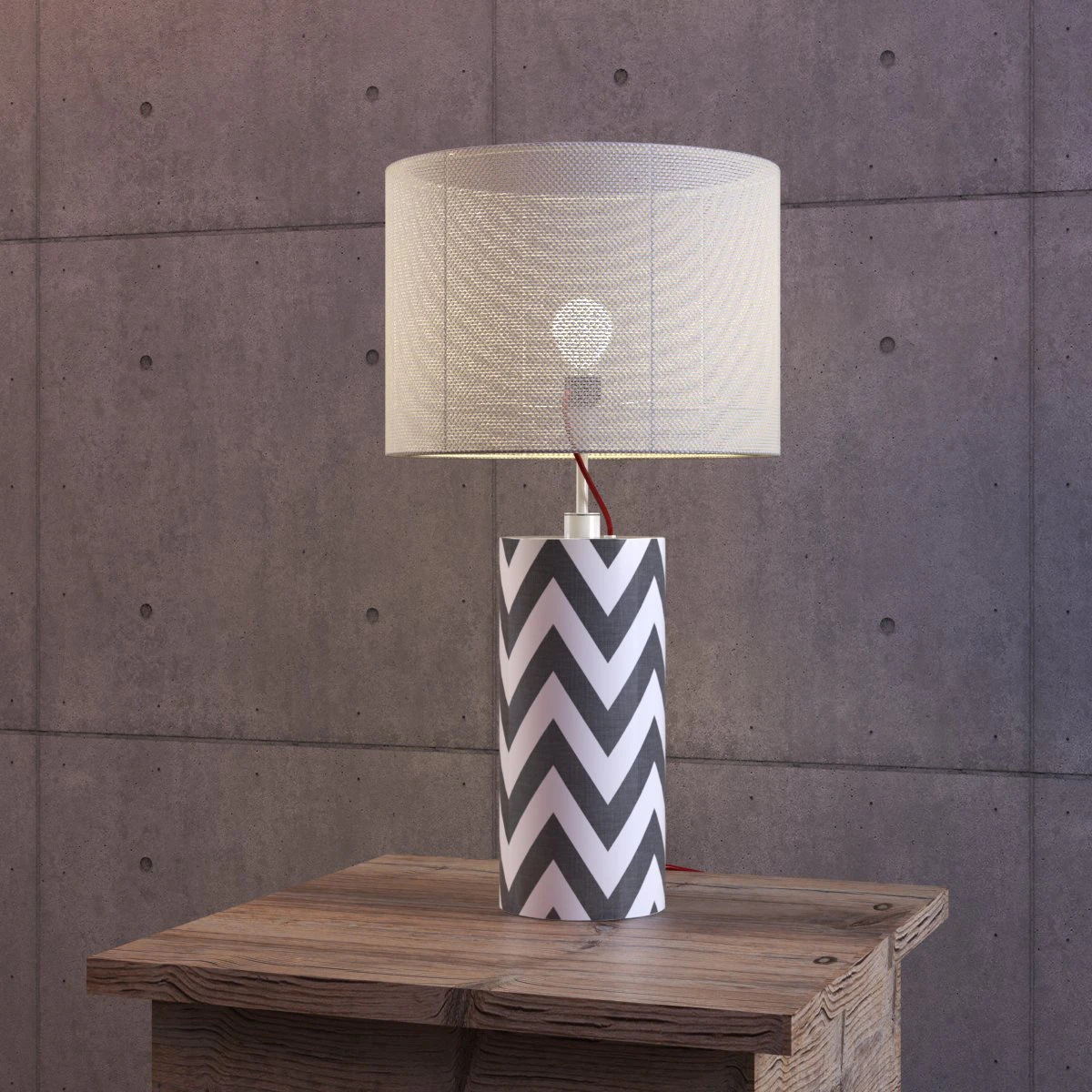 zigzag desk lamp 3D Model .c4d .max .obj .3ds .fbx .stl .blend 