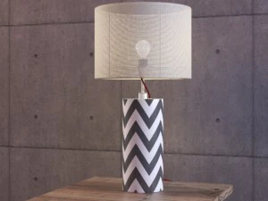 lumin&aacute;ria de mesa em ziguezague Modelo 3D