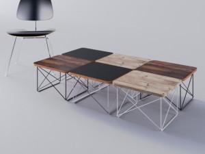 eames wirebase coffee table Model 3D