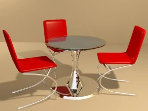 suit for dining room  cafe 3D Model
