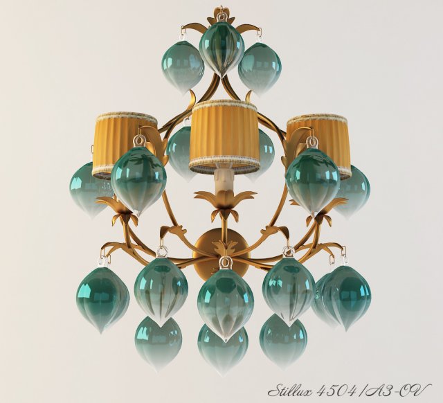 wall sconce stillux 4504-a3-ov 3D Model .c4d .max .obj .3ds .fbx .stl .blend 