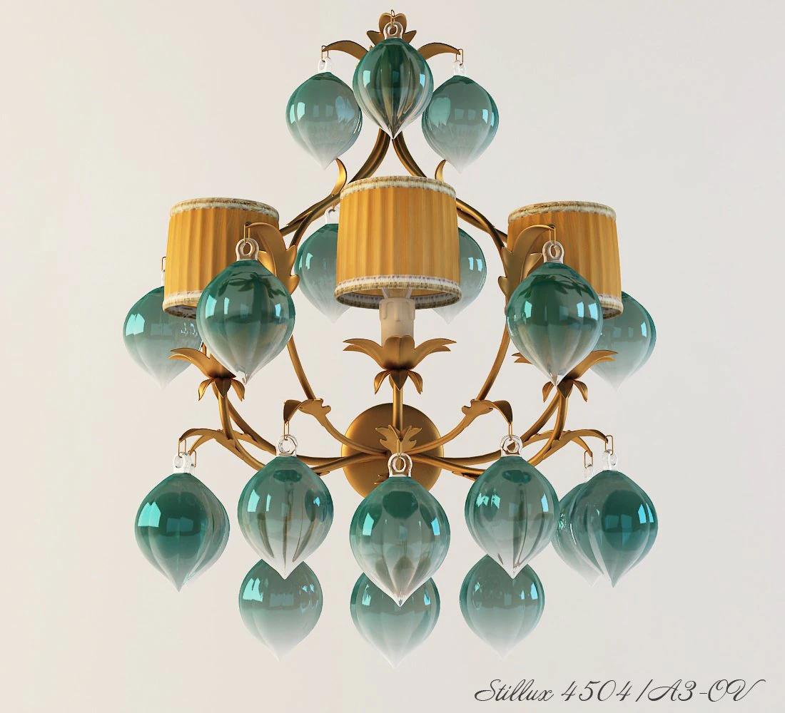 wall sconce stillux 4504-a3-ov 3D Model .c4d .max .obj .3ds .fbx .stl .blend 