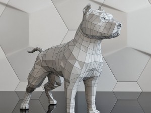 dog figure pitbull Modello di stampa 3D