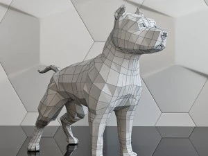 dog figure pitbull 3D Print Model