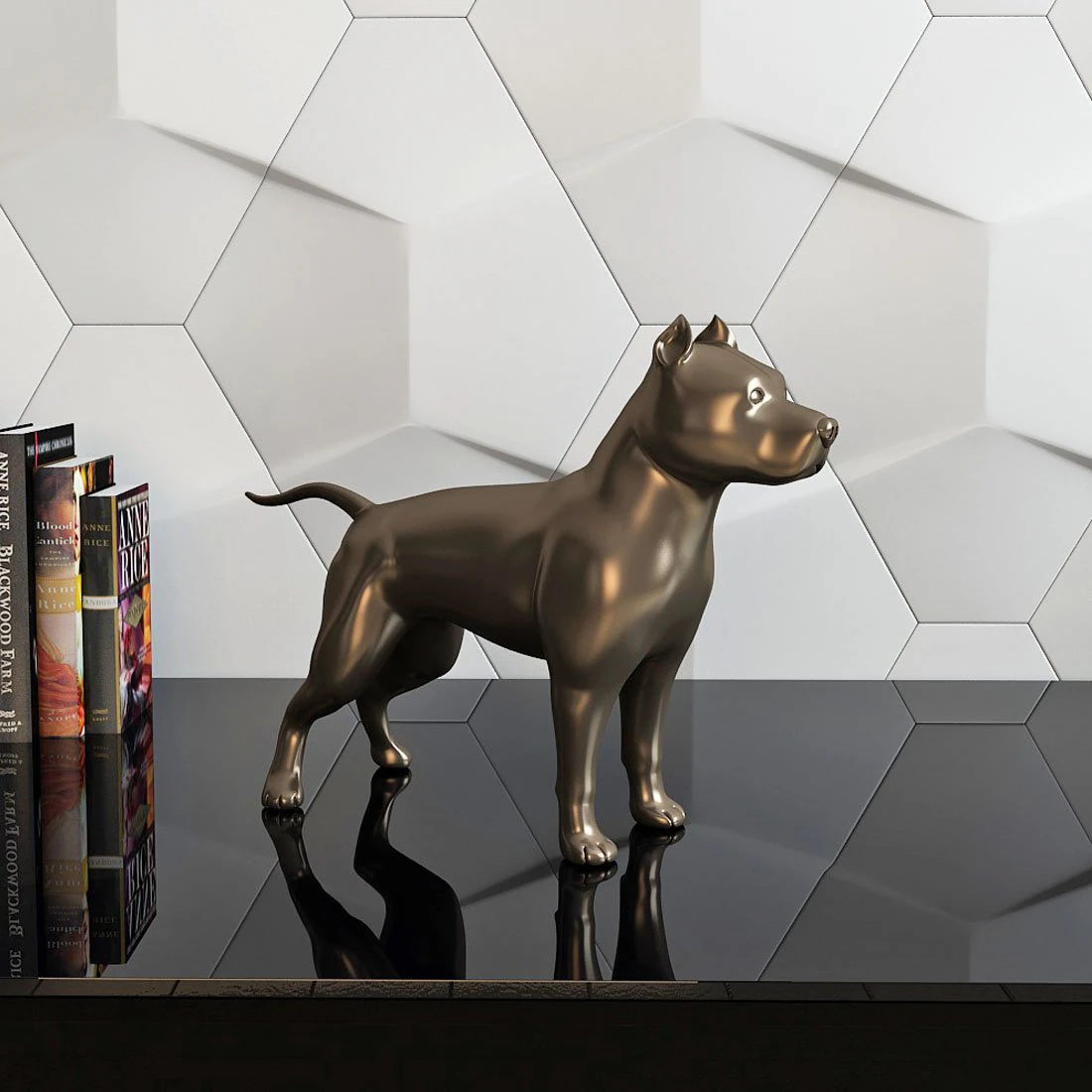 dog figure pitbull 3D Print Model .c4d .max .obj .3ds .fbx .stl .blend 