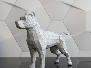 dog figure pitbull Modello di stampa 3D