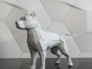 dog figure pitbull 3D Print Model