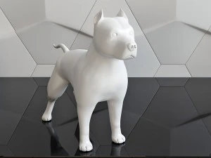dog figure pitbull 3D Print Model