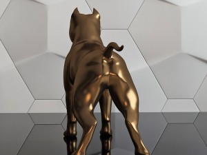 dog figure pitbull Modello di stampa 3D