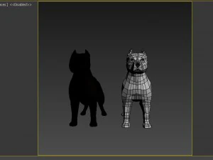 dog figure pitbull 3D Print Model