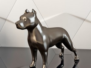 dog figure pitbull Modello di stampa 3D