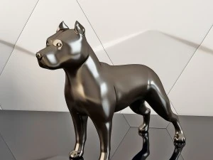 dog figure pitbull 3D Print Model