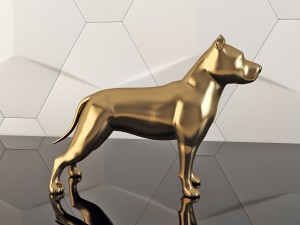 dog figure pitbull Modello di stampa 3D