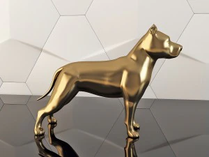 dog figure pitbull 3D Print Model