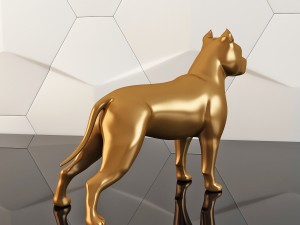 dog figure pitbull Modello di stampa 3D