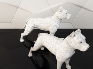 dog figure pitbull Modello di stampa 3D